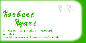 norbert nyari business card